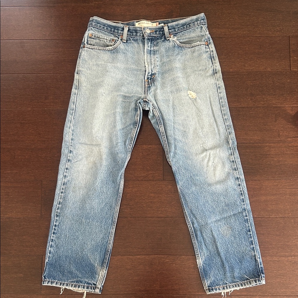 Vintage Levi's 505 Light Blue Regular Fit Straight Jeans W34 L29